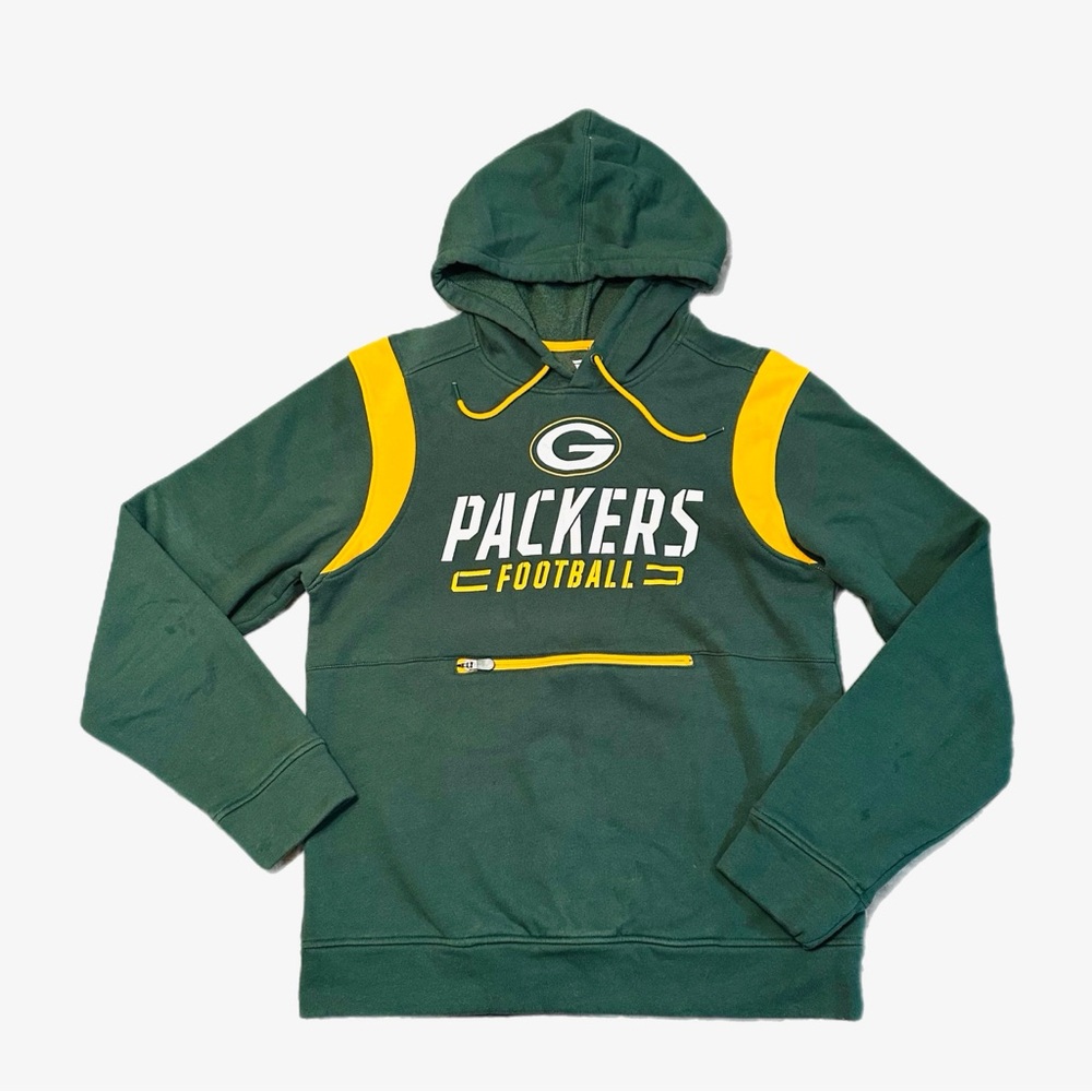 Fanatics Green Bay Packers Football Sweatshirt  Hoodie Green Yellow Men’s Size M